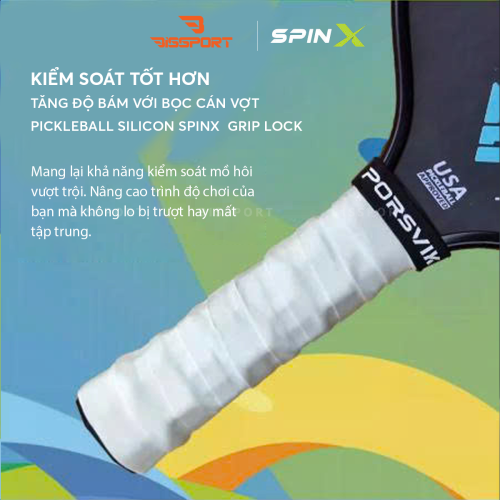Bọc Cán Vợt Chính Hãng Pickleball SpinX Chính Hãng - Chắc Chắn - Hỗ Trợ Cầm Vợt Chắc Chắn Hơn - Bền Bỉ